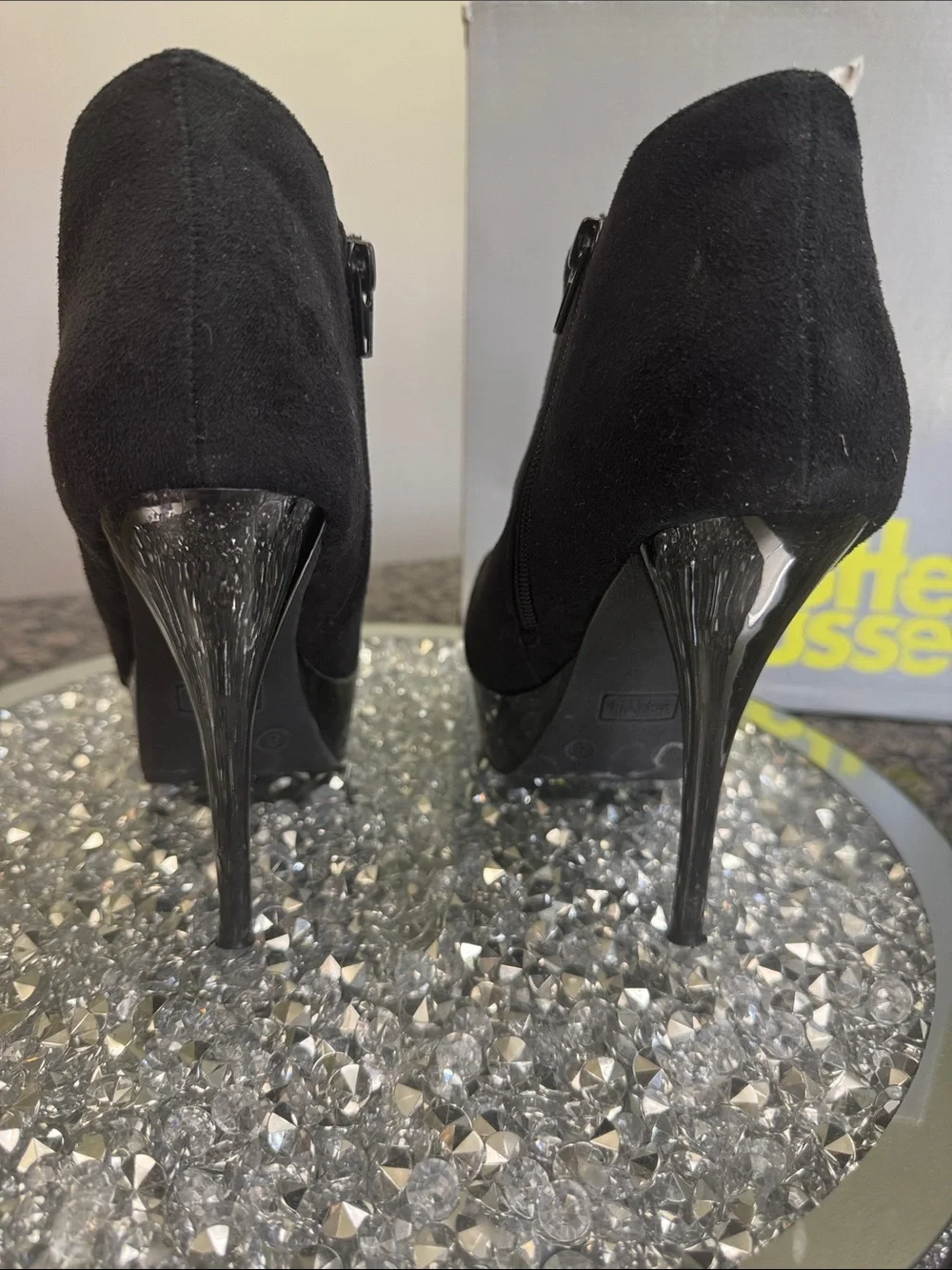 Charlotte Russe Black stiletto Platform Booties 8